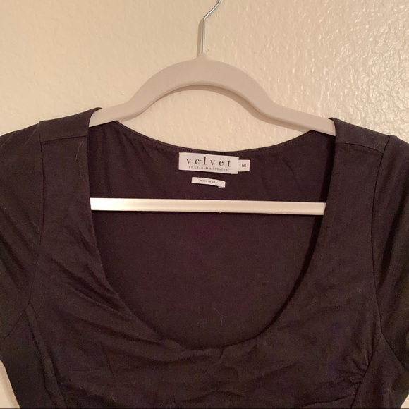 Soft Little Black Dress w/Ruching Detail - Picture 3 of 5